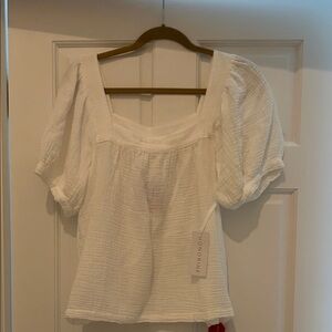 Elegant White Puff Sleeve Blouse